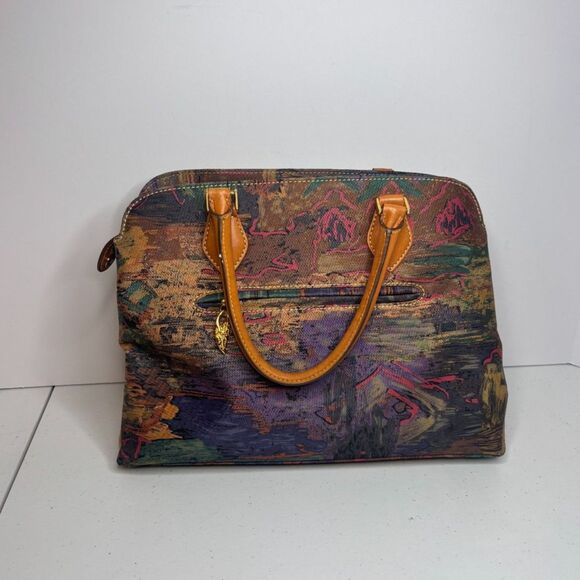 Dooney & Bourke Multicolor Shoulder Bag with Tan Handles Van Gogh - Picture 4 of 11